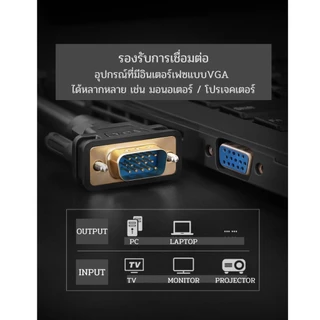 ✨ตัวท๊อป สาย VGA 3+6 งานอย่างดี สายจอภาพ ผู้-ผู้ รองรับภาพ1080P VGA CABLE for PC Projector Laptop
