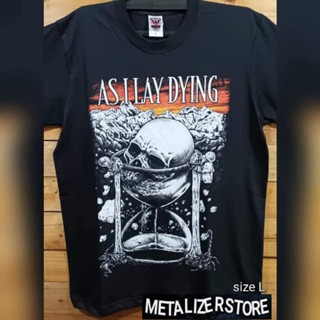 เสื้อยืด พิมพ์ลาย Metal PUNK ROCK Music AS I LAY DYING ORIGINAL Preprepre REBEL สําหรับผู้ชาย