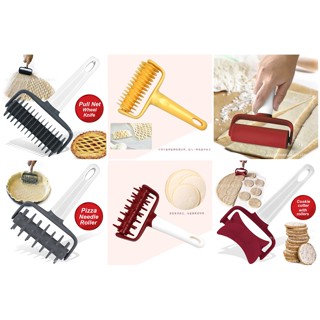 Pie slice ทำลายพาย/Cookie Cutter ที่ตัดแป้งวงกลม/Pizza needle roller ลูกกลิ้งกรุแป้งพิซซ่า/Rolling pin ลูกกลิ้งรีดแป้ง