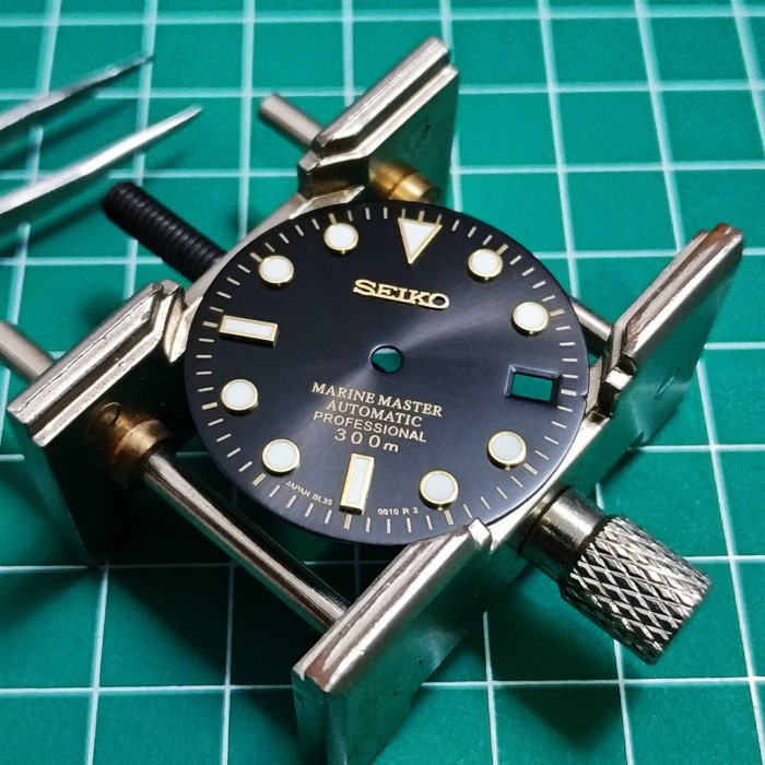 โหมด Seikomod seiko dial submariner marinemaster nh35 nh36 7s26 สีดําทอง
