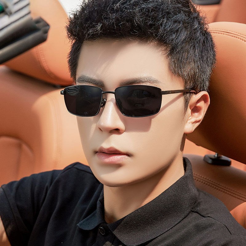 แว่นตากันแดด เลนส์โพลาไรซ์ เลนส์โพลาไรซ์ ทรงสี่เหลี่ยม เหมาะกับใส่ขับรถ ตกปลา ขี่จักรยานกลางแจ้ง สําหรับผู้ชาย