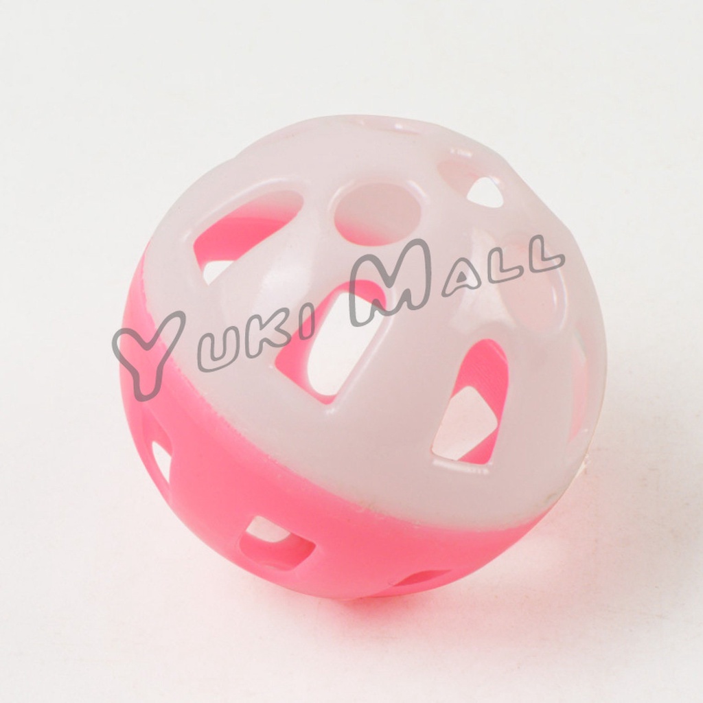 Yuki ลูกบอลกุ๊งกิ๊งสองสีาสติกของเล่นสำหรับสัตว์เลี้ยง ของเล่นหนู Two-color ball pet toy