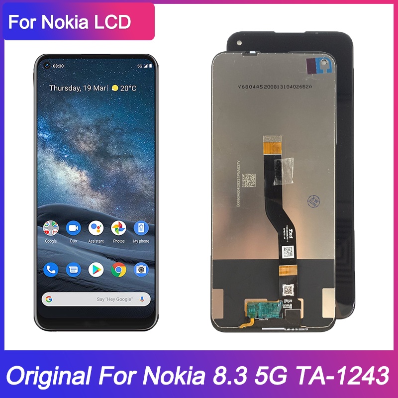 6.81 นิ้ว LCD สําหรับ Nokia 8.3 N8.3 5G TA-1243 TA-1251 จอแสดงผล LCD Touch Screen Assembly Digitizer