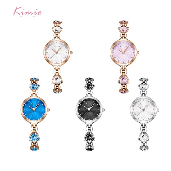 Kimio (คิมิโอ๊ะ) นาฬิกาข้อมือผู้หญิง รุ่น K6309S-GD1RRW ของแท้ แถมฟรี!! กล่อง+หมอนรองนาฬิกา