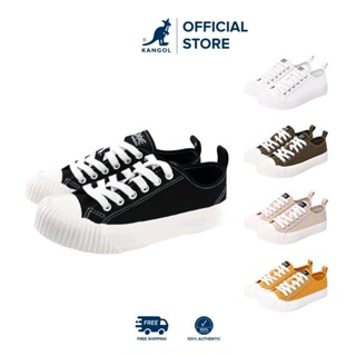 ราคาKANGOL Sneaker unisex รองเท้าผ้าใบ รุ่น Cookie ผูกเชือก ดำ, สีขาว,ครีม,เหลือง 69522001
