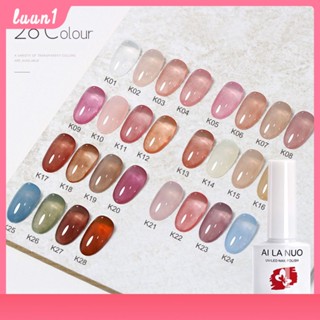 Elano สีทาเล็บกึ่งเจล สีทาเล็บ ยาทาเล็บ เงา ยาทาเล็บสีแมท น้ำยาทาเล็บ น้ำยาทาเล็บใส ยาทาเล็บเจลลี่ เจลยูวี โปร่งแสง สีชมพูนู้ด COD