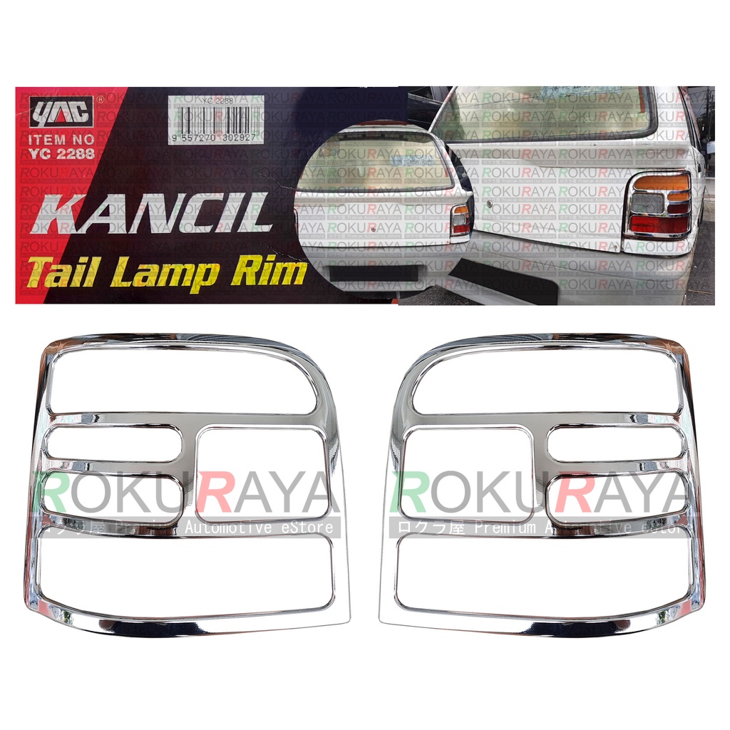 Perodua Kancil เก่า Lampu Petak (194 - 1999) Custom Fit รถอัตโนมัติด้านหลังด้านหลังไฟท้ายฝาครอบ Trim ขอบ Garnish Chrome
