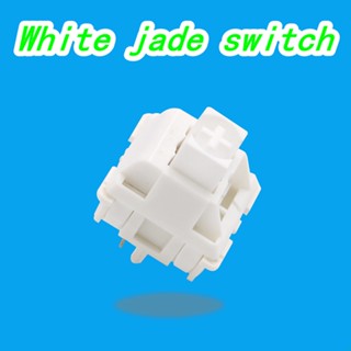 Feker Milky Jade White Switch คีย์บอร์ดเชิงเส้น 5PIN แกนร้อน ปลั๊ก DIY สําหรับคีย์บอร์ดเชิงกล