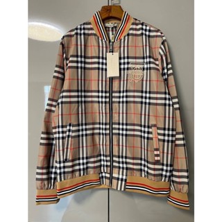 BURBERRY TB MONOGRAM MOTIF VINTAGE CHECK NYLON BOMBER JACKET เสื้อคลุมตัวนอก บอมเบอร์แจ็คเก็ต แบรนด์เบอเบอรี่ ลายสก็อต