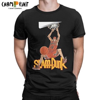 Vintage Japanese Slam Dunk Hero Tshirt Men Cotton T Shirts Basketball Anime Manga Tee Shirt_07