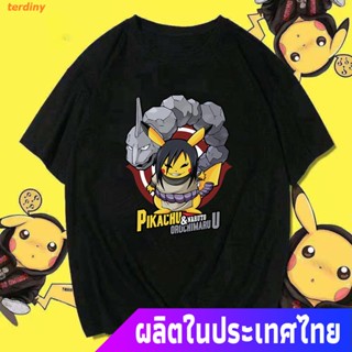 terdiny โปเกมอนเสื้อยืดแขนสั้น เสื้อยืดแขนสั้นพิมพ์ลายการ์ตูน Pokemon Go Pikachu Pokemon Short sleeve T-shirts_07