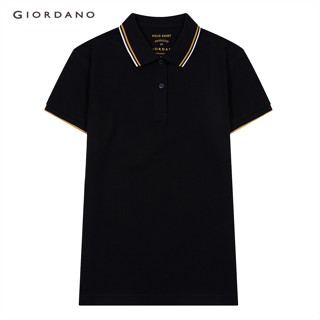 GIORDANO เสื้อโปโลผู้หญิง Womens Slim Fit Polo 05312018