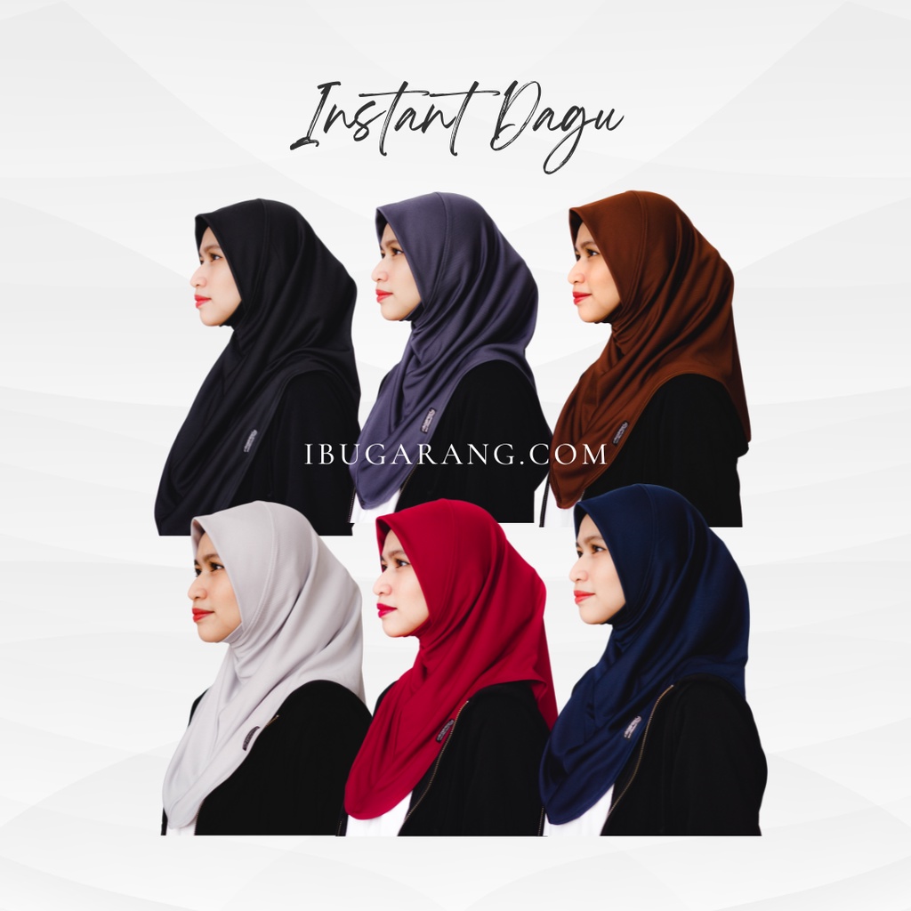 IBULANG Sports Hijab (S/M/L) Instant Hijab Chin Headscarf Sports Cover Jersey