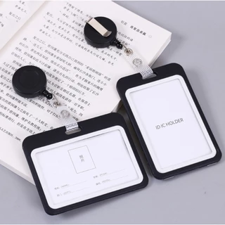 ป้ายแขวนบัตร ที่ใส่บัตร ที่ใส่การ์ด Card Holder บัตรนักเรียน บัตรพนักงาน สีดำ สีเทา แนวตั้ง แนวนอน