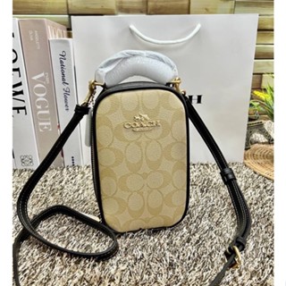 COACH EVA PHONE CROSSBODY IN SIGNATURE ((CC872))