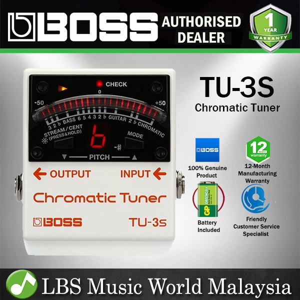 Boss TU-3S Chromatic Tuner Guitar Effect Pedal Foot Switch Processor (TU3S TU 3S)