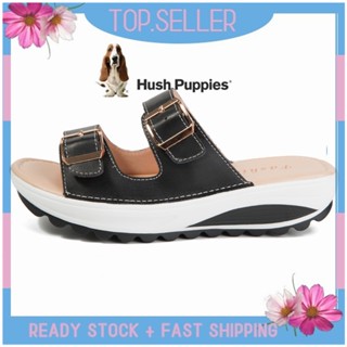 Hush Puppies รองเท้าแตะ ส้นแบน สไตล์เกาหลี ขนาดใหญ่ EU 40 41 สําหรับผู้หญิง