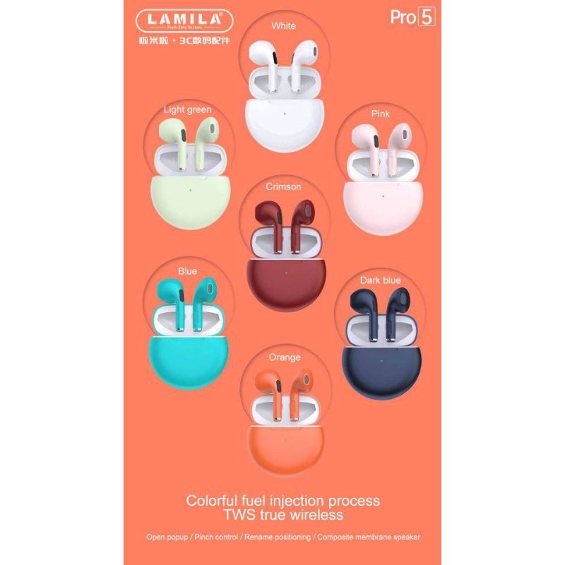 ⚡️ล้างสินค้าคงคลัง ⚡️LAMILA TWS PRO5 เสียงดี เบสแน่น เชื่อมต่อง่าย ของแท้100%