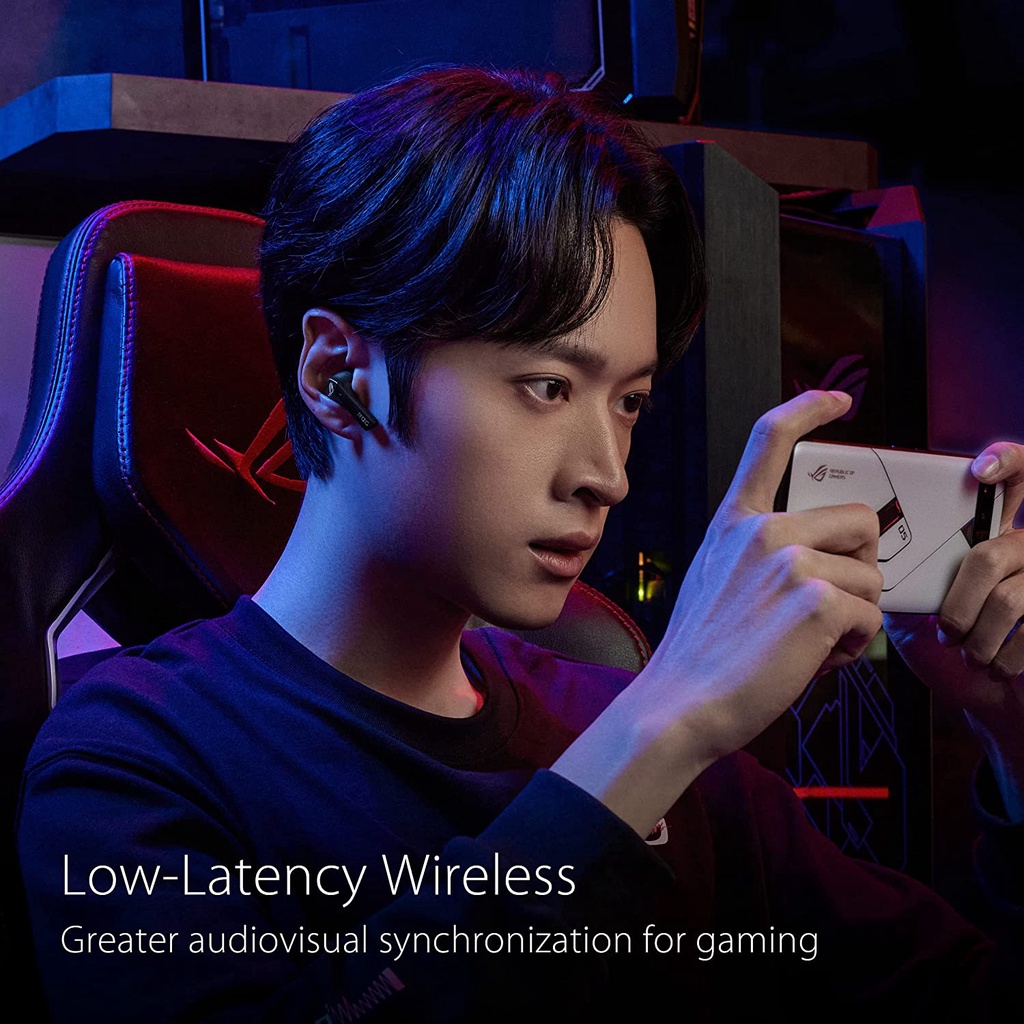 🔥หูฟังเกมมิ่งไร้สาย🔥 ASUS ROG CETRA TRUE WIRELESS Gaming Headphones (Low-Latency) Bluetooth Earbuds
