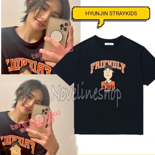 PRIA KATUN T-shirt Korean straykids HYUNJIN FRIENDLY print Clothes Top Women &amp; Men T-Shirt COTTON Clothes_11