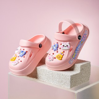 รองเท้าแตะ Crocs Baotou พื้นนิ่ม ลายการ์ตูนมาริโอ้ เหมาะกับเดินชายหาด แฟชั่นฤดูร้อน สําหรับเด็กผู้ชาย และเด็กผู้หญิง