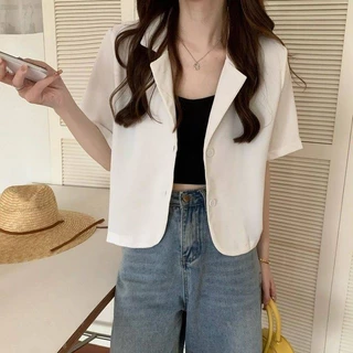 สูทสาวอวบ💗สูทแขนสั้น มีไซส์ 30-60 นิ้ว ผ้าหนา Blazer กระเป๋าจริง เสื้อคลุมสาวอวบ ชุดทำงานสาวอวบ เบลเซอร์สาวอวบ