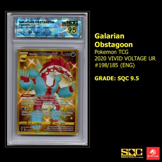 [Pokemon] Graded SQC - Galarian Obstagoon Pokemon TCG 2020 VIVID VOLTAGE UR #198/185 (ENG)  GRADE: SQC 9.5