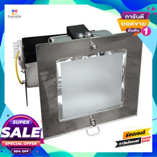 Square โคมดาวน์ไลท์หน้าเหลี่ยมกระจก 4 นิ้ว 1xE27 Slim LUZINO รุ่น FB4103-G-SN สีเงินDownlight Square Glass 4 inches 1xE2