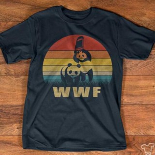 Super สบาย Tees Retro Wwf Panda Wrestling เก้าอี้ผู้ชายเสื้อยืดผู้ชายผ้าฝ้ายใหม่ล่าสุด 100% Cotton_07