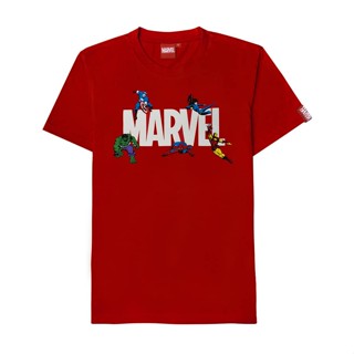 MARVEL BLOCK Men T Shirt Tops VIM21770U (Red)_03