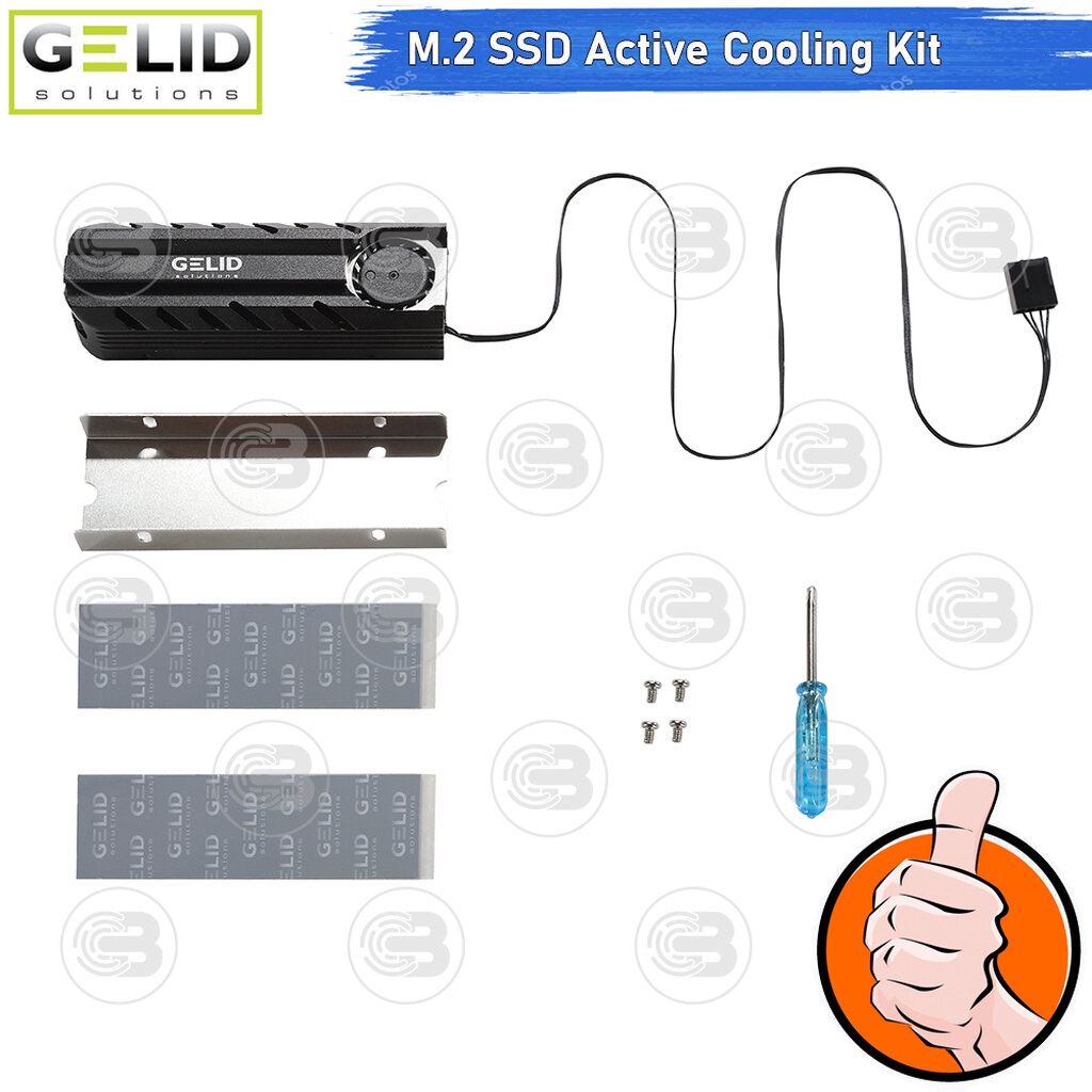 [CoolBlasterThai] GELID IceCap Pro M.2 SSD Active COOLING KIT BLACK (Warranty 2 Ys) (HS-M2-SSD-22)