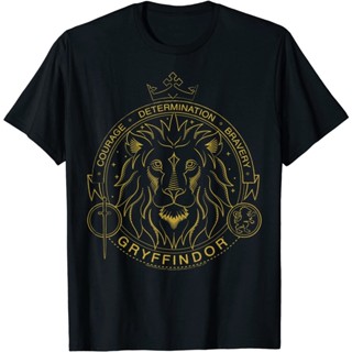 Harry Potter Gryffindor Line Lion Symbol Printed T-Shirt_07