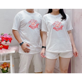 [S-5XL]ผ้าฝ้าย 100% เสื้อยืด พิมพ์ลาย BELIEVE COUPLE ROMANTIC COUPLE สําหรับผู้ชาย และผู้หญิง