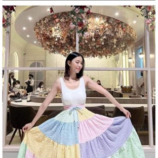 new เดรส รุ้ง งานตามหา gentlewomen sz.m อก 33-35"ซักเก็บ มีตำหนิ รูมด 1จุด