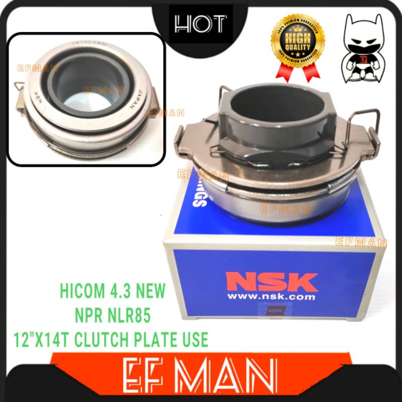 ญี่ปุ่น NSK ISUZU NPR HICOM 4.3 NLR85 CLUTCH BEARING 78TKL4801 TKS7848K 12"X14TEETH PLATE PERKASA MT
