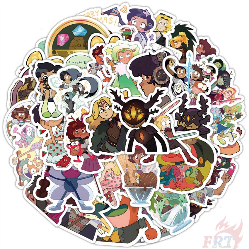 55 ชิ้น / ชุด สติกเกอร์ Amphibia Series 03 สติกเกอร์ Doodle แฟชั่น กันน้ํา DIY