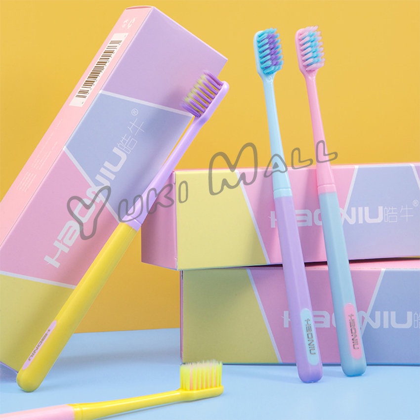 Yuki แปรงสีฟัน สีพาสเทล สไตล์ญี่ปุ่น สวย น่ารัก น่าใช้  พร้อมส่ง ราคาต่อ ชิ้น  Ice cream toothbrush