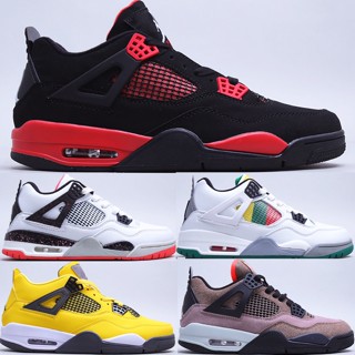 Bt9m Air Jordan 4 retro aj4 lightning 2021 รองเท้าผ้าใบ ลําลอง สีแดง เหมาะกับการวิ่ง ไซซ์ 36-47