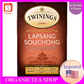 Twinings, 100% Pure Black Tea, Lapsan Souchong, 20 Tea Bags💚พร้อมส่ง💜