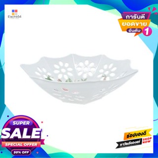 Edge ถาดเมลามีนขอบหยักเหลี่ยม Kassa Home รุ่น Yl0885118 ขนาด 12 นิ้ว ลาย Peonysquare Edge Melamine Tray  Home Model Yl08