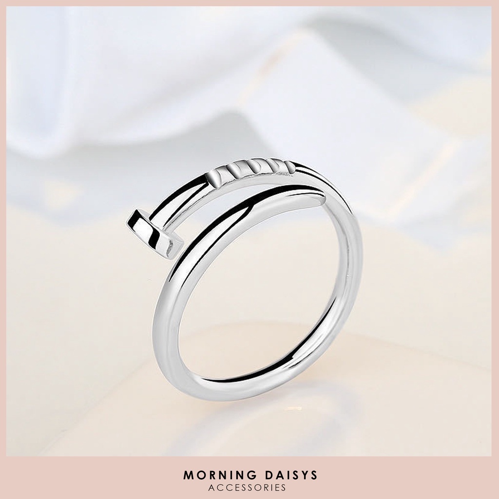 MORNING DAISYS แหวนแฟชั่นปรับระดับได้สไตล์ญี่ปุ่น แฟชั่นมินิมอล