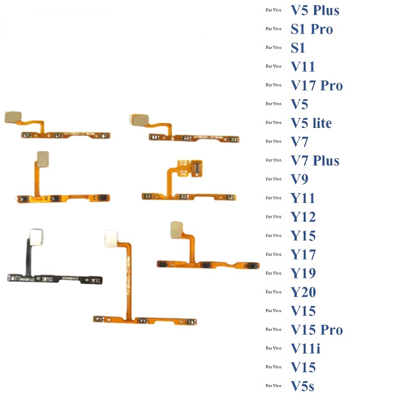 สําหรับ Vivo V5 S1 Pro V15 V11 V11i V17 V5s V5 lite V7 Plus V9 Y11 Y12 Y15 เปิดปริมาณขึ้นลงปุ่ม Flex สายริบบิ้น