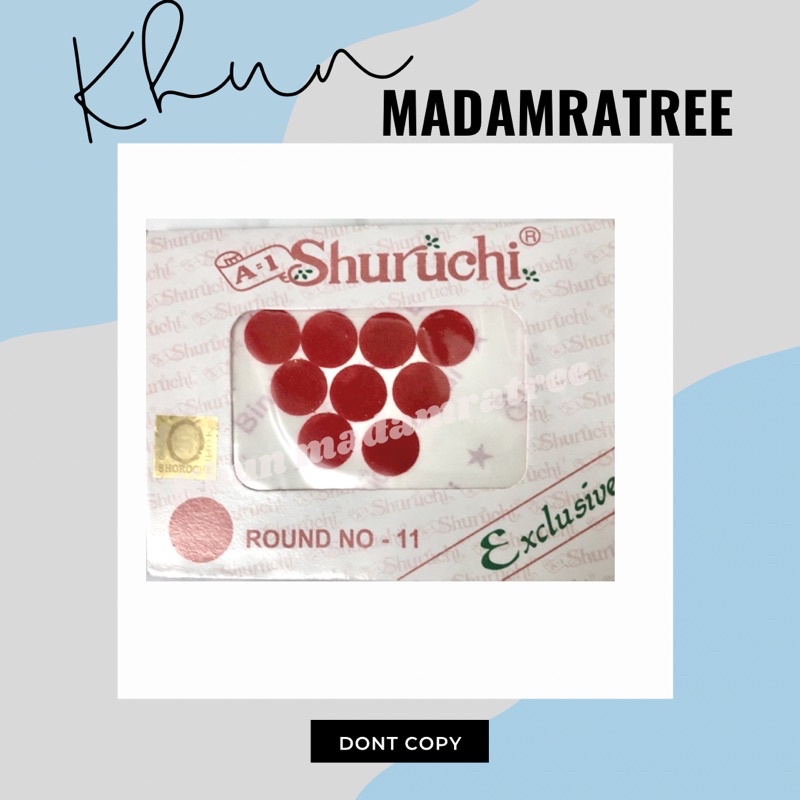 Bindi บินดิสีแดง สำหรับติดหน้าผาก อินเดีย นำเข้าจากอินเดีย