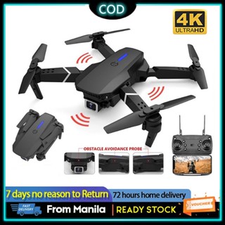 [COD] E88/E100 โดรน HD ถ่ายภาพทางอากาศ UAV พับได้ 360 องศาในเที่ยวบินต่อเนื่อง 30 กม./ชม. วิดีโอการถ่ายภาพ WIFI