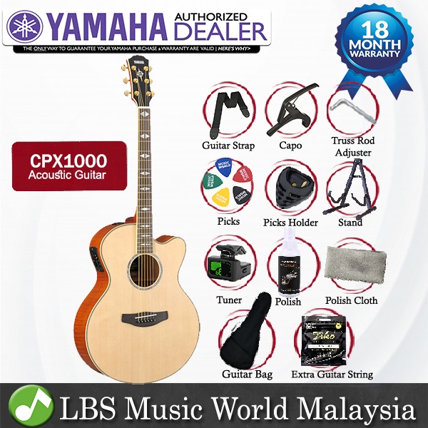 Yamaha CPX1000 41 Medium Jumbo Solid Spruce Acoustic Electric Guitar - Natural (CPX 1000)