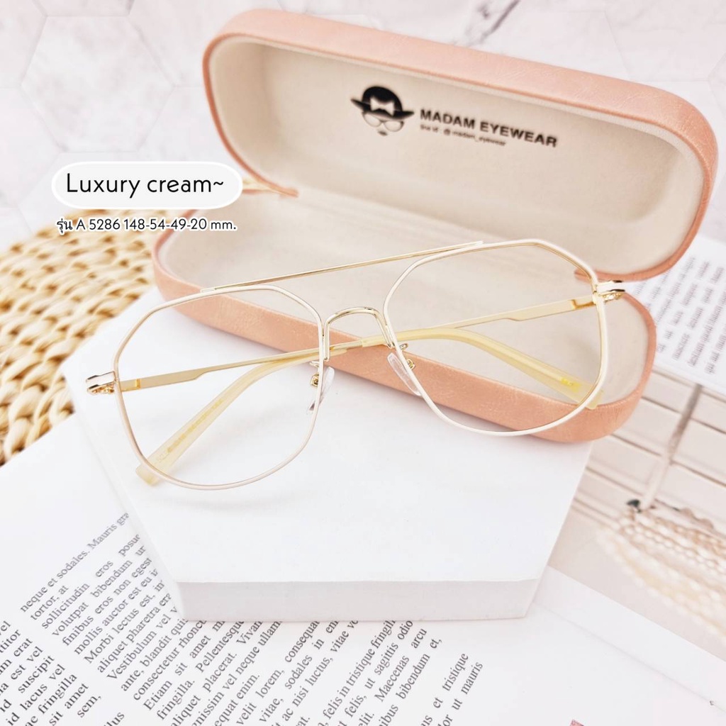 (พร้อมส่ง) แว่นตา เลนส์ตัดใหม่คุณภาพ สั่งตัดได้ทั้ง สายตา/กรองแสง (รุ่น A-5286)