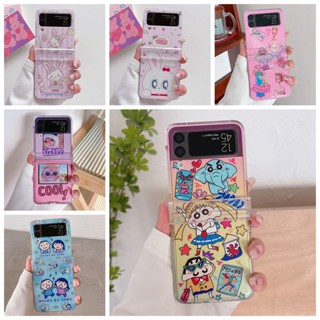 เคสมือถือ แบบแข็ง ลายการ์ตูนชินจัง สําหรับ Samsung Galaxy Z Flip 3 Z Flip 4 zflip3 zflip4