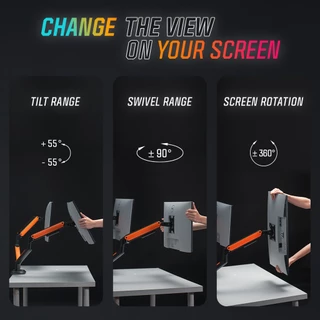 ERGONOZ แขนจับจอ ขาตั้งจอคอมพิวเตอร์ Monitor Arm รุ่น BLAZE สำหรับหน้าจอ 17 - 32 นิ้ว