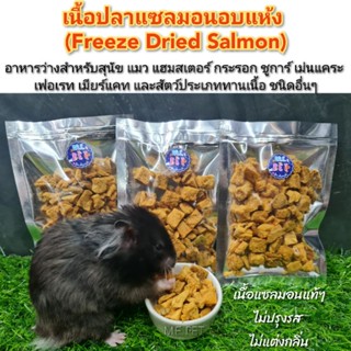 เนื้อปลาแซลมอนอบแห้ง (Freeze Dried Salmon) ปลาแซลมอนอบแห้งสำหรับสัตว์เลี้ยง ขนาด10กรัม (ปลาแซลมอน)