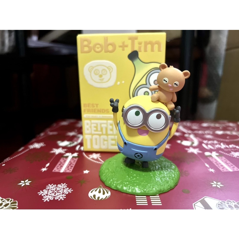 Popmart กล่องสุ่ม Bob Tim Minions Better together